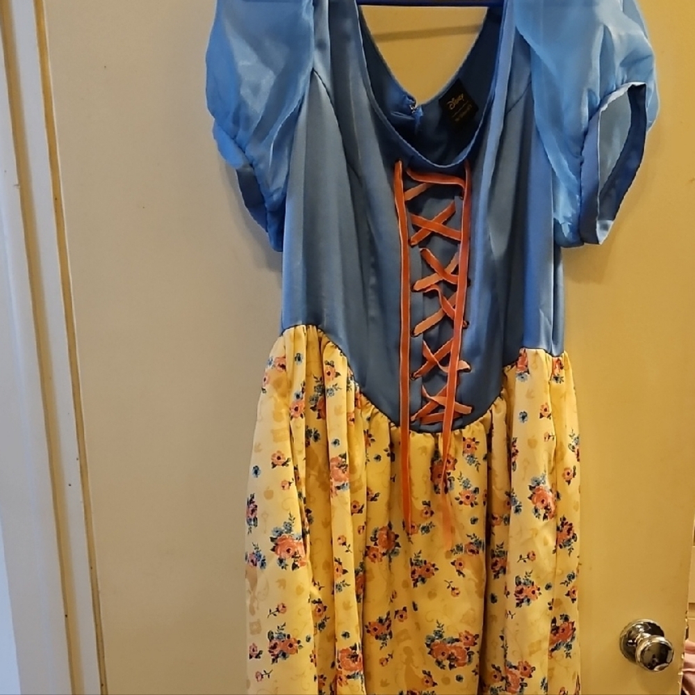 Her Universe Blue Dress with Pink Lace-Up